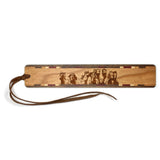 Wild Horses Stampede Handmade Engraved Wooden Bookmark - Made in the USA