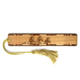 Horses Handmade Engraved Wooden Bookmark - Made in the USA