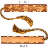 Feeding Chickadees Handmade Engraved Wooden Bookmark - Made in the USA