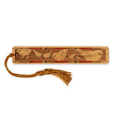 Feeding Chickadees Handmade Engraved Wooden Bookmark - Made in the USA