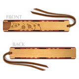 Planets Orbiting Outer Space Handmade Engraved Wooden Bookmark - Made in the USA