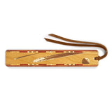 Outer Space - Asteroids with Moon Engraved Wooden Bookmark with Tassel