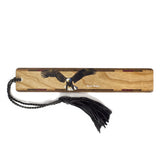 Bald Eagle Bird National Symbol (Double-Sided) on Handmade Wooden Bookmark - Made in the USA