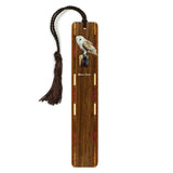 Barn Owl Bird (Double Sided) on Handmade Wooden Bookmark - Made in the USA