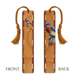 Bluebird (Double-Sided) on Handmade Wooden Bookmark - Made in the USA