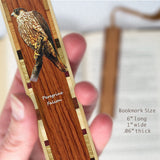 Peregrine Falcon Raptor Bird (Double Sided) Handmade Wooden Bookmark - Made in the USA
