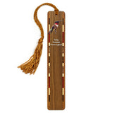 Ruby-throated Hummingbird (Double Sided on Walnut ) Handmade Wooden Bookmark - Made in the the USA