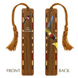 Ruby-throated Hummingbird (Double Sided on Walnut ) Handmade Wooden Bookmark - Made in the the USA