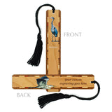 Great Blue Heron Bird (Double Sided) Handmade Wooden Bookmark - Made in the USA