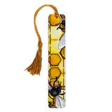 Bees Honeybee Honeycomb by Christi Sobel on Handmade Wooden Bookmark - Made in the USA