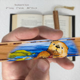 Sea Otter by Christi Sobel Handmade Wooden Bookmark - Made in the USA