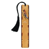 Cedar Waxwing Bird (Double Sided) Handmade Wooden Bookmark - Made in the USA