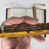 Winnie The Pooh Quote with Photograph by Mike DeCesare "Warm Prairie Days" Handmade Wooden Bookmark - Made in the USA