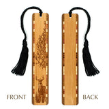 Deer Handmade Engraved Wooden Bookmark - Made in the USA