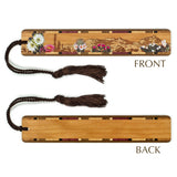 Desert Flowers Handmade Engraved with added Color Wooden Bookmark - Made in the USA