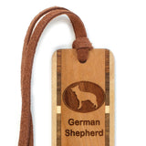 German Shepherd Handmade Engraved Wooden Bookmark - Made in the USA