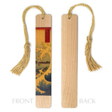 The Sea at Satta by Japanese Ukiyo-e Woodblock Artist Utagawa Hiroshige Handmade Wooden Bookmark - Made in the USA