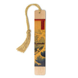 The Sea at Satta by Japanese Ukiyo-e Woodblock Artist Utagawa Hiroshige Handmade Wooden Bookmark - Made in the USA