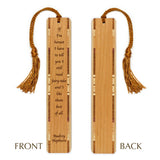 Audrey Hepburn Reading Fairy-tales Quote Engraved Handmade Wooden Bookmark - Made in the USA