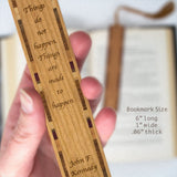 President John F. Kennedy Quote Handmade Engraved Wood Bookmark - Made in the USA