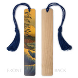 Mount Fuji Japanese Art by Hokusai Handmade Wooden Bookmark - Made in the USA