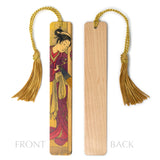 Japanese Woman in Kimono Handmade Wooden Bookmark - Made in the USA