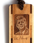 President John F. Kennedy Handmade Engraved Wooden Bookmark - Made in the USA