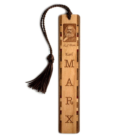 Karl Marx Handmade Engraved Wooden Bookmark - Made in the USA