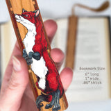 Fox by Kathleen Barsness on Handmade Wooden Bookmark - Made in the USA