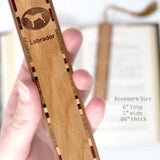 Labrador Retriever Handmade Engraved Dog Wooden Bookmark - Made in the USA