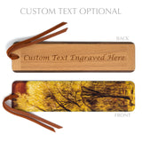 Yellow Tree Photograph by Mike DeCesare on Handmade Wooden Bookmark - Made in the USA