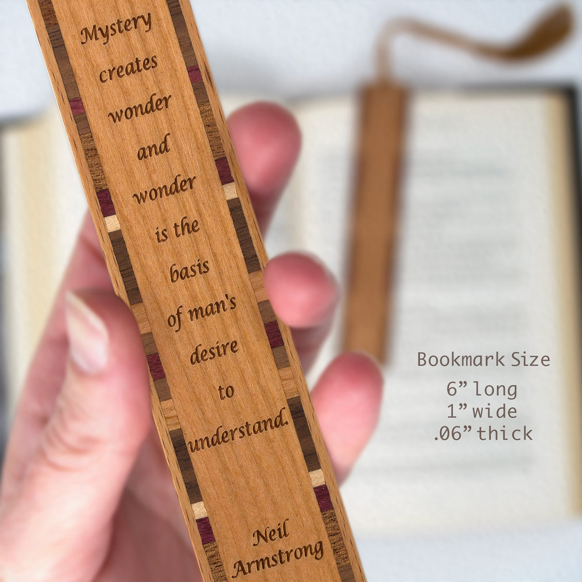 Squirrel Doodle Laser Engraved Wooden Bookmark -  Denmark