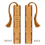 Sister Childhood Quote By Marion Garretty Handmade Engraved Wooden Bookmark- Made in the USA