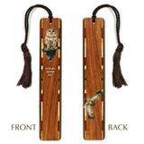 Northern Spotted Owl (Double Sided) Bird Raptor Handmade Wooden Bookmark - Made in the USA