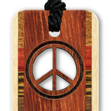 Peace Sign Cut Out Handmade Engraved Wooden Bookmark - Made in the USA