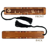 Raven with Moon Handmade Engraved Wooden Bookmark - Made in the USA