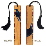 Raven Bird (Double Sided) Handmade Wooden Bookmark - Made in the USA