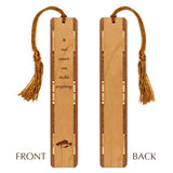 Fishing Quote Reel Expert Handmade Engraved Wooden Bookmark - Made in the USA
