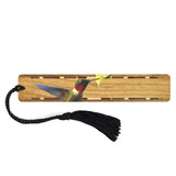 Ruby-throated Hummingbird (Double-Sided on Cherry) Handmade Wooden Bookmark - Made in the USA