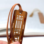 Frank Lloyd Wright Inspired Laser Cut Engraved Wooden Bookmark - Made in the USA