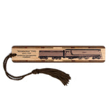 Train Historic Milwaukee Style Locomotive Handmade Wooden Bookmark - Made in the USA