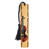 Violin (Color) Musical Instrument Handmade Wooden Bookmark - Made in the USA