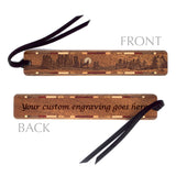 Wolf Howling at the Full Moon Handmade Engraved Wooden Bookmark - Made in the USA