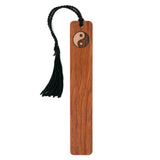 Chinese Yin and Yang Handmade Engraved Wooden Bookmark - Made in the USA