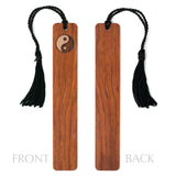 Chinese Yin and Yang Handmade Engraved Wooden Bookmark - Made in the USA