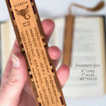 Scorpio Zodiac Astrological Sign Handmade Engraved Wooden Bookmark - Made in the USA