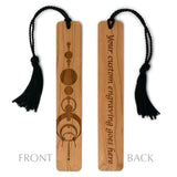 Engraved Handmade Wooden Bookmark (Crop Circles)- Made in the USA