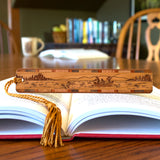 Drift Boat Fishing Handmade Laser Engraved Wooden Bookmark - Made in the USA
