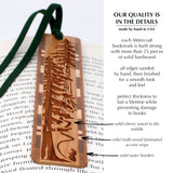 Evergreen Hiker Handmade Engraved Wooden Bookmark - Made in the USA