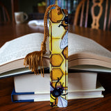 Bees Honeybee Honeycomb by Christi Sobel on Handmade Wooden Bookmark - Made in the USA